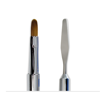 Dual-Ended Nail Brush and Picker polynail gel