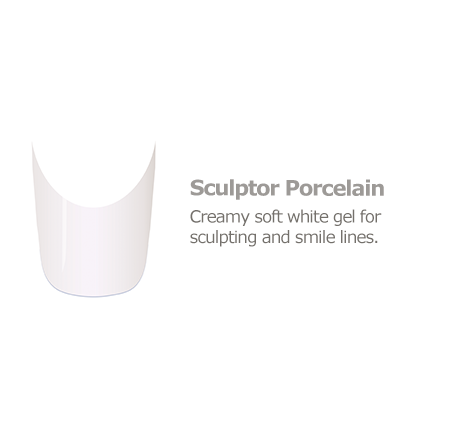 Balance Sculptor builder hard gel for nails color swatch Porcelain cramy white for french nails