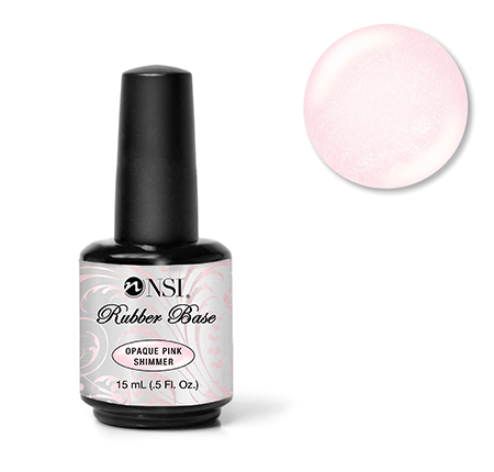 Rubber Base Opaque Pink Shimmer gel nails