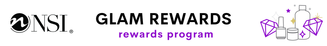 NSI Glam rewards banner for the nail tech